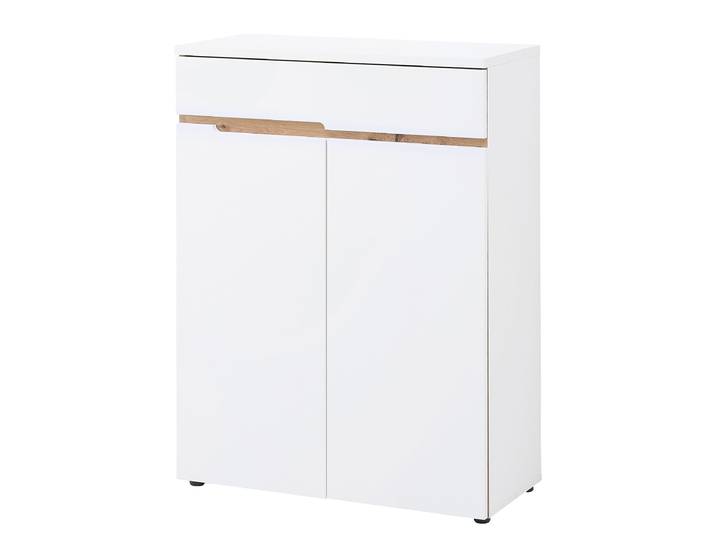 home24 Schoenenkast 80 cm 80 x 107 x 38cm wit/wit