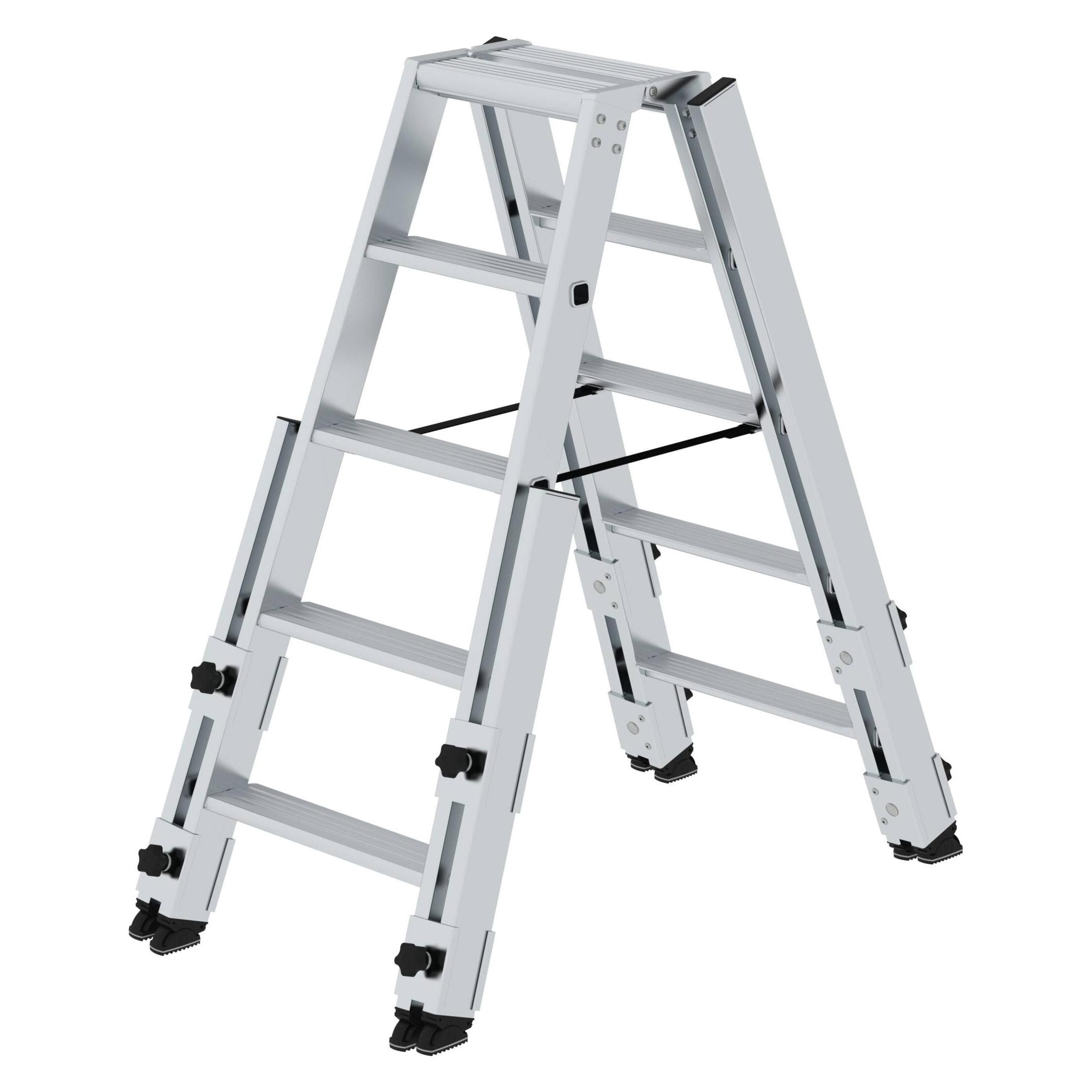Günzburger Stufen-Stehleiter treppengängig 2x5 Stufen (Stehleiter, 295 cm) (042710)