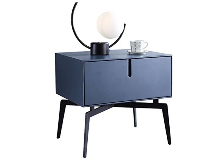 Bett mit Stauraum Schlafzimmer-Nachttisch mit Einer Schublade, hoher Bartisch Metallständer, großer Aufbewahrungsschrank, Wohnzimmermöbel Desktop(A)