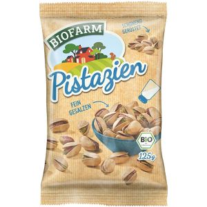 Biofarm Pistazien geröstet & gesalzen, BIO, ungeschält, 125g
