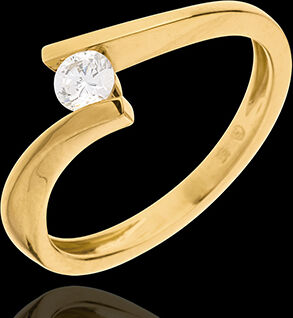 Edenly SolitÃ¤r Kostbarer Kokon - Apostroph - Gelbgold - Diamant 0. 2 Karat- 18