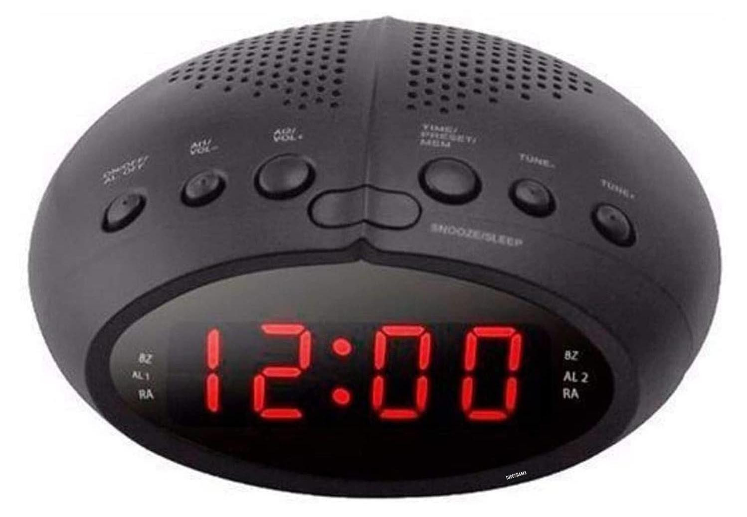Lustrens Digitale radio-wekker met LED-scherm en FM-radio en sluimerfunctie