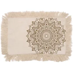 Lotus Mandala  Cushion - 30x50cm - bronze