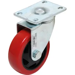BGS DIY 80663 Lenkrolle rot / schwarz Ø100mm