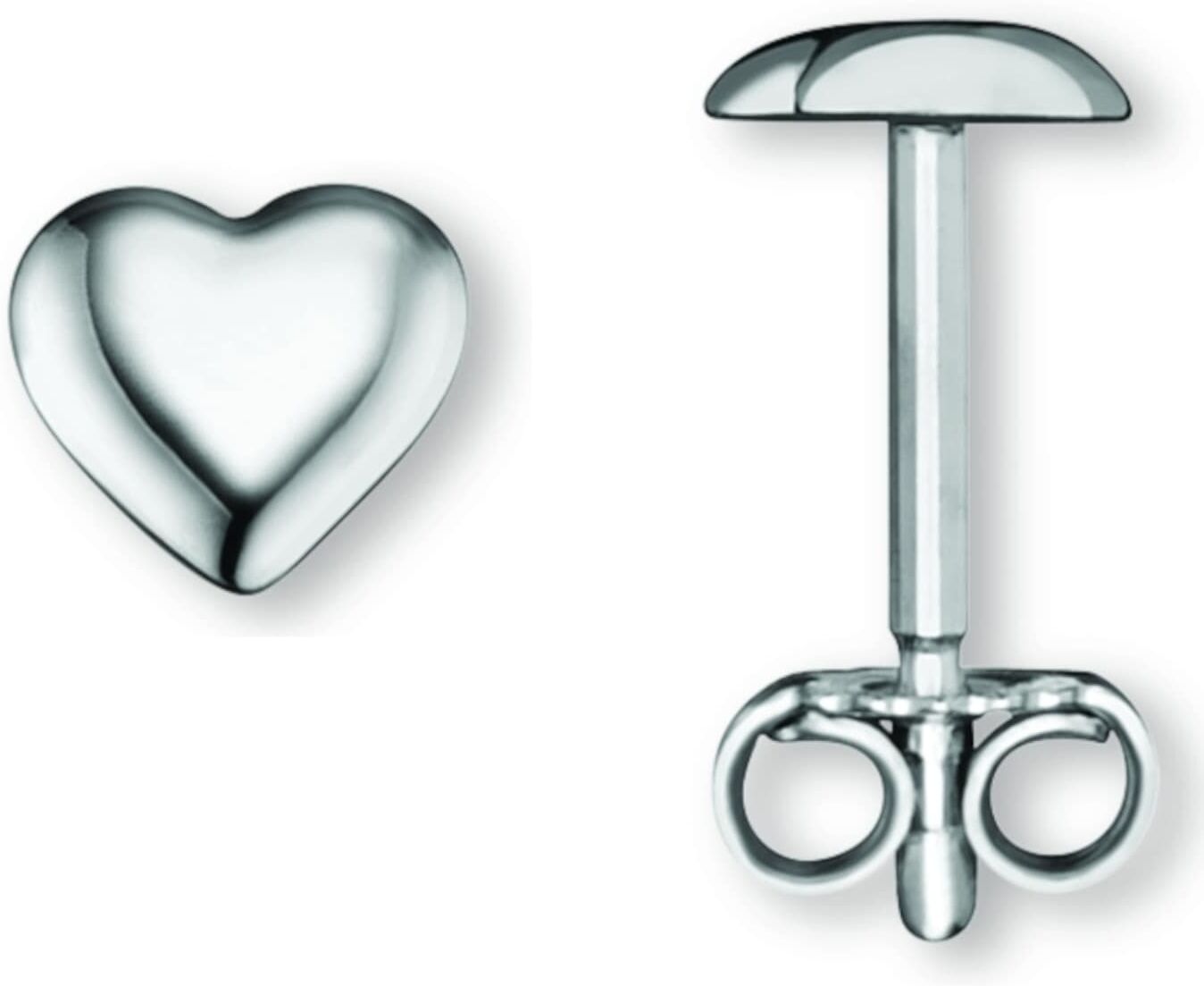 Paar Ohrstecker ONE ELEMENT "Herz Ohrringe Ohrstecker aus 925 Silber", silber, Ohrringe, Damen, Silber 925 (Sterlingsilber), Paar Ohrstecker