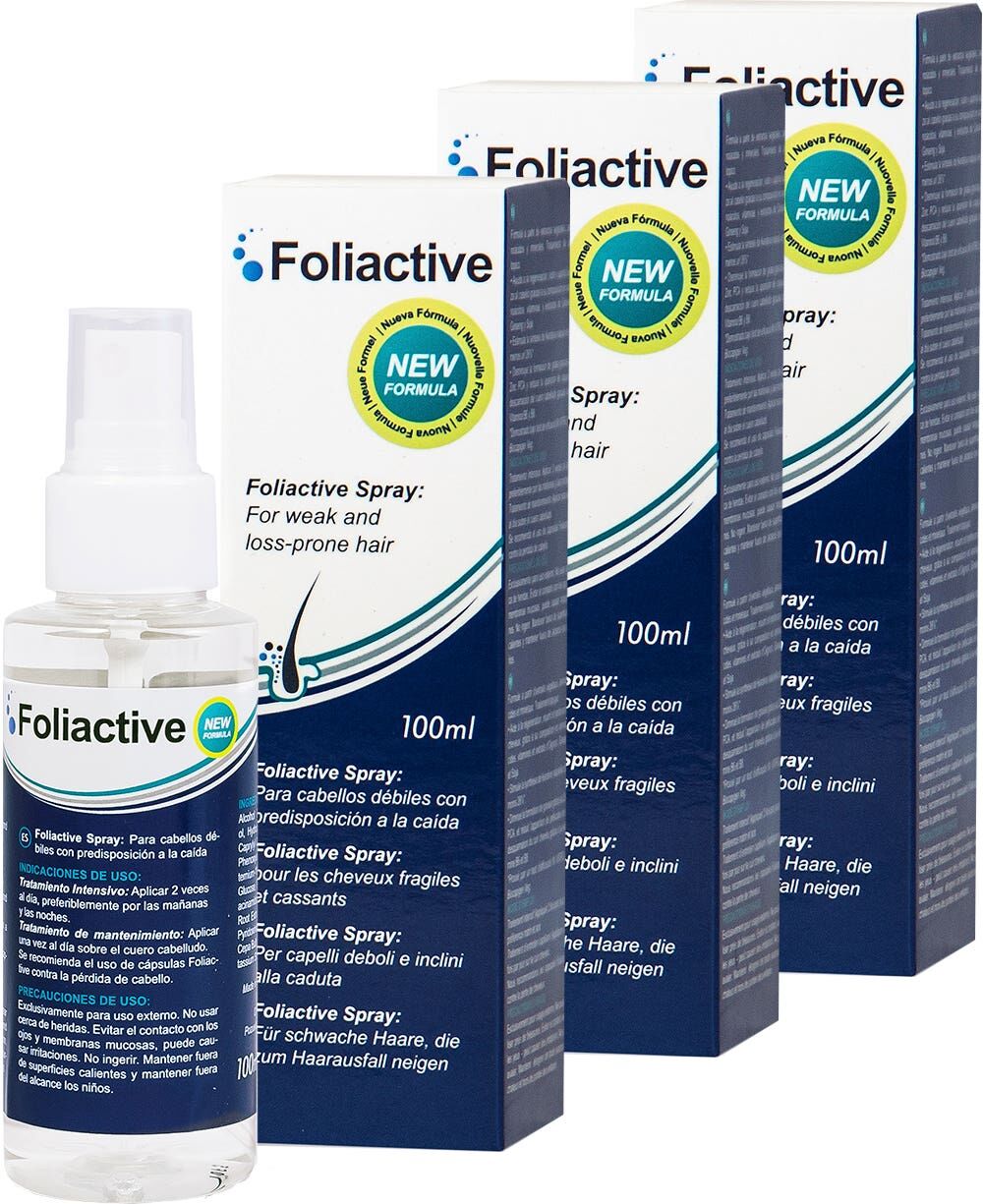 Foliactive Spray Loción Anticaída 3x100 ml