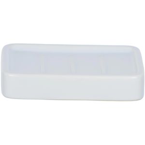 Wenko Seifenschale Hexa 23235100, weiß, aus Keramik, 13 x 9,5 cm