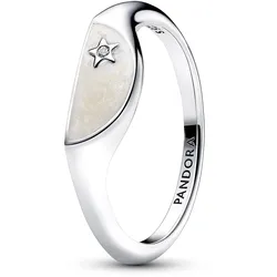 Pandora 193325C01 Siegelring für Damen Halbiert Emaille Silber, 56/17,8