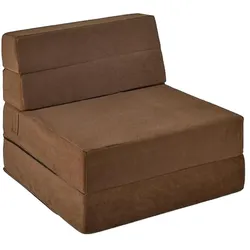 COSTWAY 3-in-1 Klappsofa, Klappmatratze, extra dick (15 cm), Schlafsofa, Bodenmatratze, Klappmatratze