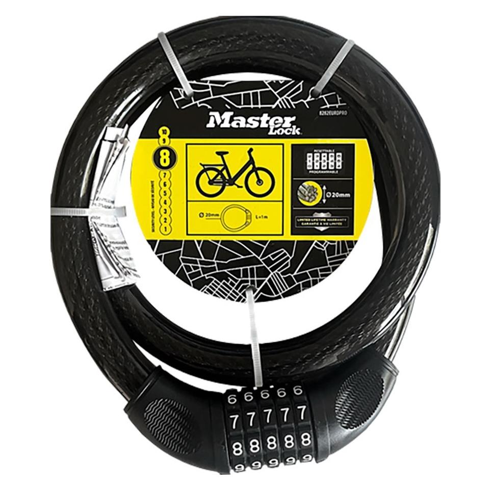 Master Lock Fahrrad-Kabelschloss mit Kombinationsschloss (100 cm) (8282EURDPRO)