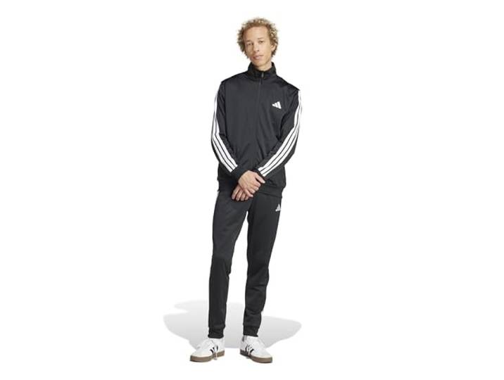 adidas Herren Sportswear Basic 3 Stripes Tricot Track Suit, Black, XL
