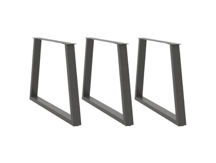 hliofuir 3er Set Tischkufen V-Form Metall Tischbeine 100x73 cm Anthrazit Stabile V-Form Möbelbeine für Esszimmer & Arbeitszimmer. Mit Boden-Ausgleichsschrauben & Montagematerial.