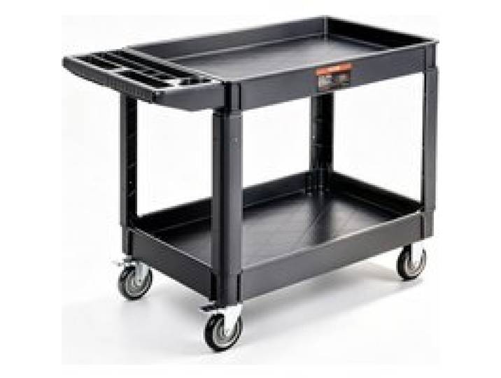 VEVOR Servierwagen 249kg Tragfähigkeit Abräumwagen 116x65x85cm Servicewagen aus PP Werkstattwagen mit arretierbaren Rädern Werkzeugwagen Werkstatt-Rollwagen für Lager Garagen Büros Gärtner Hotels