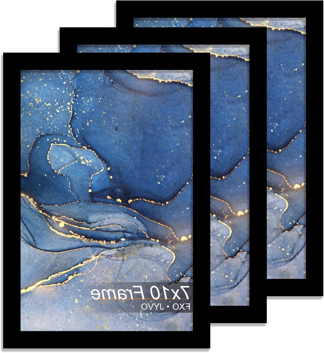 Set van fotolijsten voor muurdecoratie, zwart, 7x10 inch