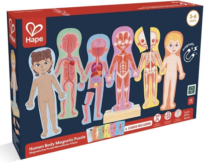 Puzzle magnétique Le Corps Humain 68 pcs - Hape