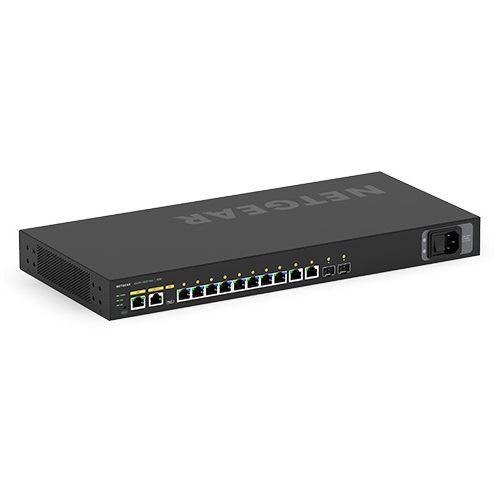 Netgear AV Line M4250 Rackmount Gigabit Managed Switch, 10x RJ-45, 2x SFP, 125W PoE+ (M4250-10G2F-PoE+/GSM4212P-100)