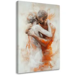WANDBILD nacktes liebespaar beige
