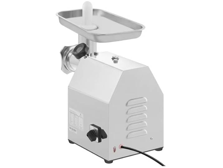 Royal Catering RCFW 140-850ECO Fleischwolf Elektrisch Edelstahl Fleischmaschine (140 kg/h, 850 W, Reverse-Funktion, Lochgröße 6/8 mm) ECO