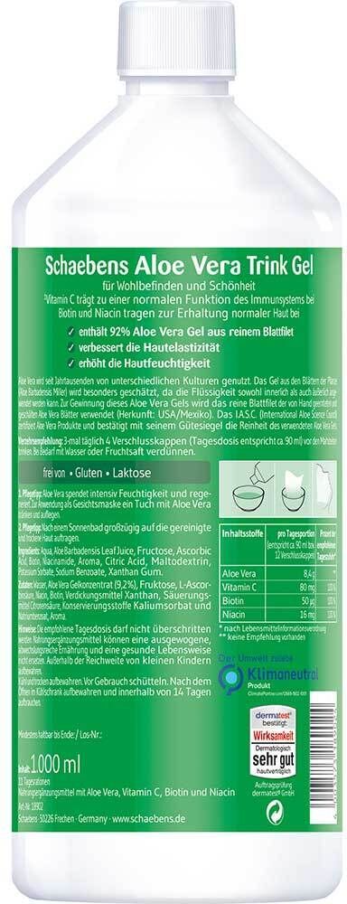 Schaebens Aloe Vera Trinkgel Flüssigkeit 1000 ml 1000 ml Flüssigkeit