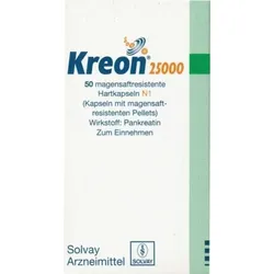 Kreon 25000 50 St Hartkapseln mit magensaftresistent überzogenen Pellets