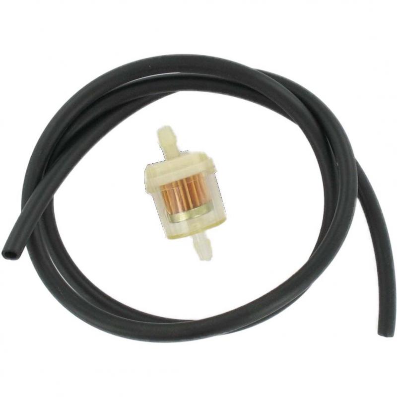1Tek Origine Filtre à essence cylindrique papier Ø6 avec durite noire 5x8 1m