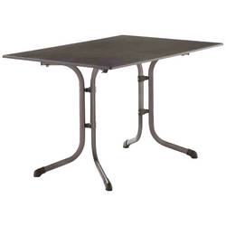 Sieger 3160-55 Bouelvard-Klapptisch vivodur 120x80 cm, eisengrau/Schieferoptik anthrazit