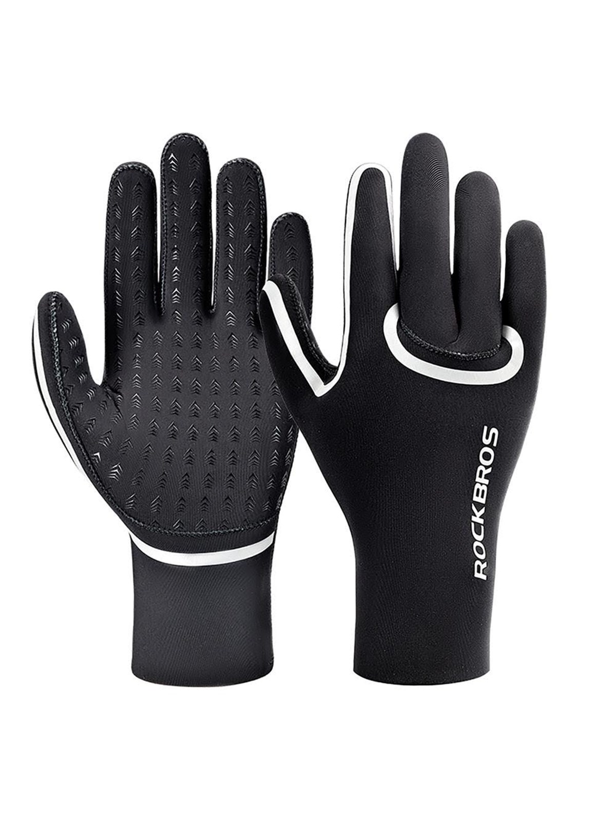 Rockbros full waterproof cycling gloves size: XXL - black