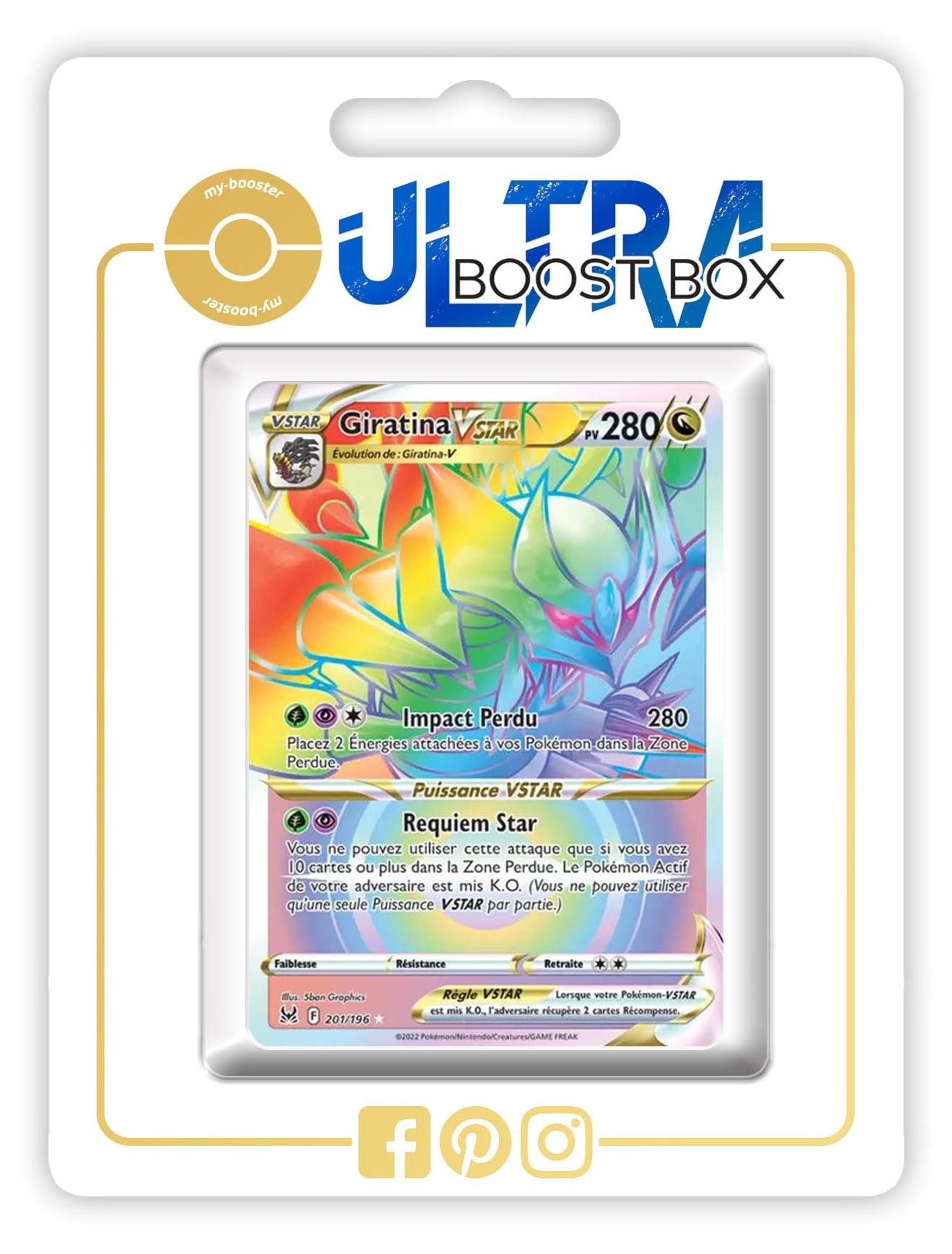 Pokemon-Kartenbox Giratina VSTAR 201/196, 10 Karten