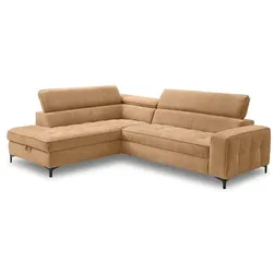 Ecksofa Nala Stoff Braun Hellbraun