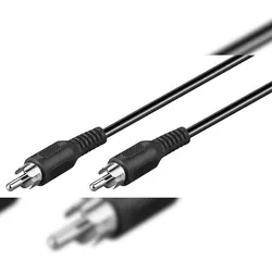 Goobay 50038 Mono Verbindungskabel Cinch, 2 m - Cinch-Stecker > Cinch-Stecker
