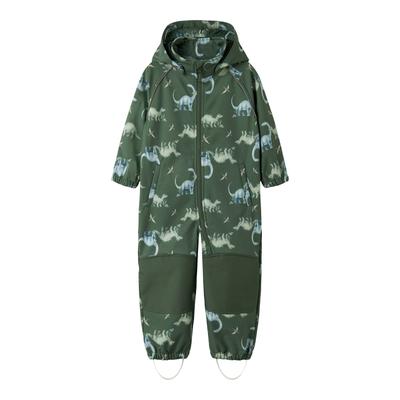 Name It "NMMALFA08 SOFTSHELL SUIT AOP 1FO NOOS" mit dekorativen und reflektierenden Details