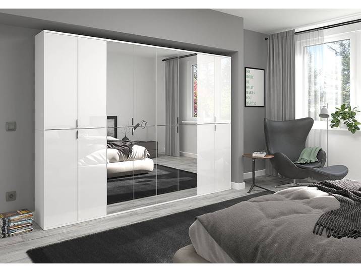 Garderobenschrank Typ B 244cm Weiß/Weiß
