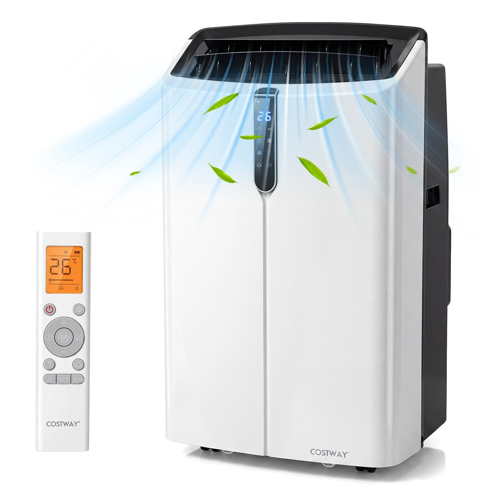 COSTWAY Klimaanlage mobil 12000BTU, 3,5kW Klimagerät mit Abluftschlauch Fernbedienung Wifi, Kühlgerät mit Kühlung Heizung Entfeuchtung Ventilator