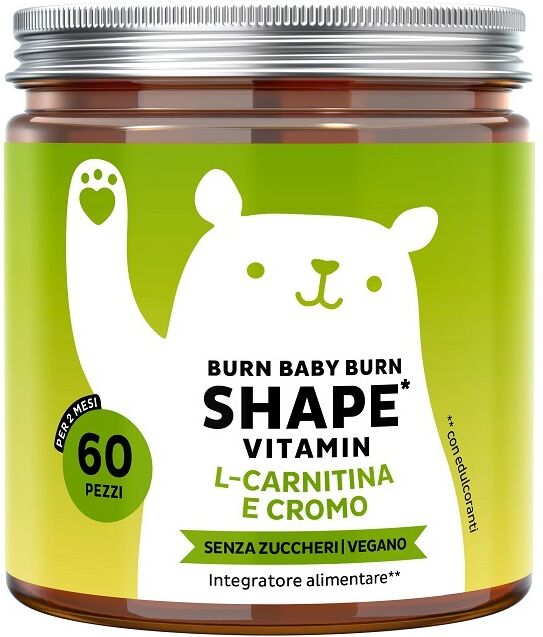 BEAUTYBEARS GmbH Burn Baby Burn Shape Vitamin Caramelle Gommose, 60 Pezzi