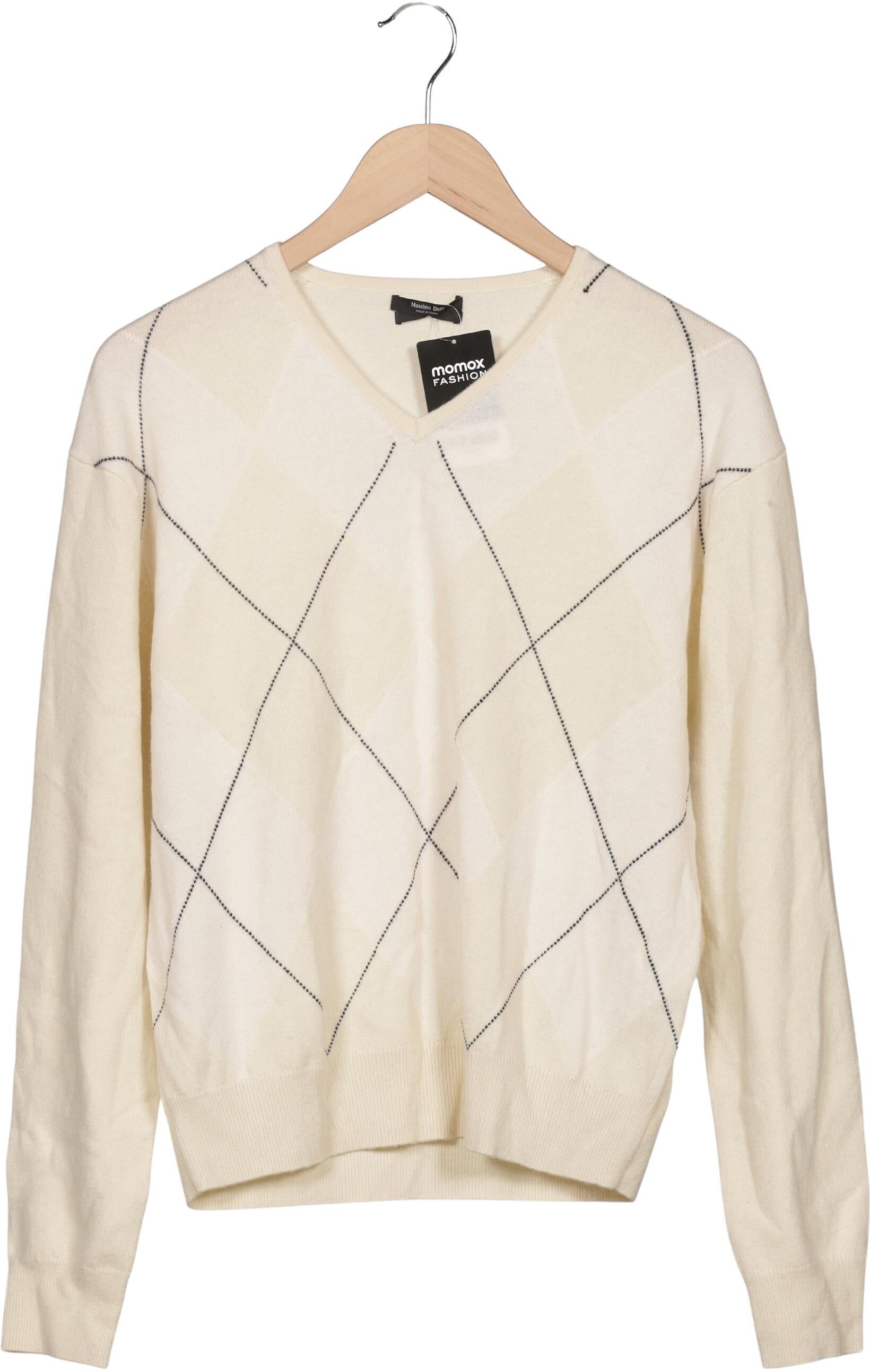 Massimo Dutti Damen Pullover, Cremeweiß, Gr. L, Wolle - Second Hand