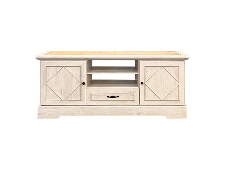 Meuble TV L.148 cm COSTAL Imitation chêne clair vieilli