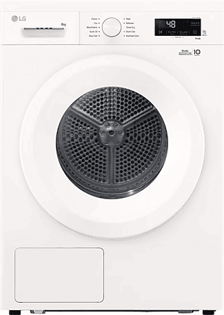 Secadora bomba de calor - LG RHX1009NWH, 9 kg, 10 Programas, ThinQ (Wi-Fi), Bomba Dual, Blanco marfil