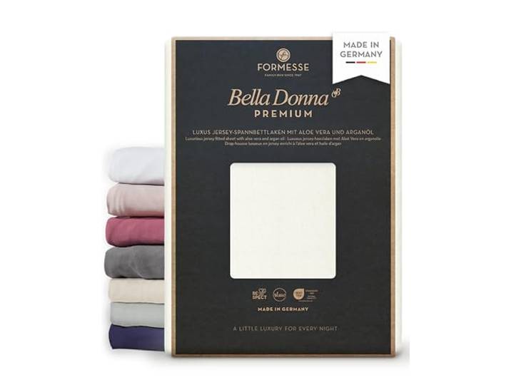Bella Donna Premium feines Luxus-Jersey-Spannbettlaken: seidig&weich, glatt