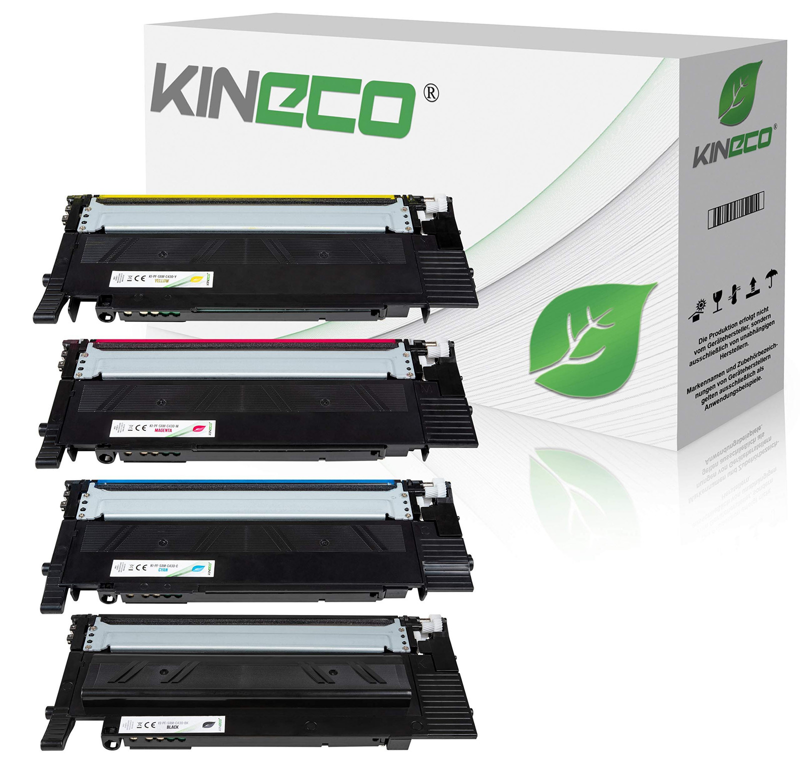 Kineco 4x Tonercartridges Multipack vervanging voor Samsung Xpress SL C480FW en C480W (CLT-P404C, CLT-K404S, CLT-C404S, CLT-M404S, CLT-Y404S)