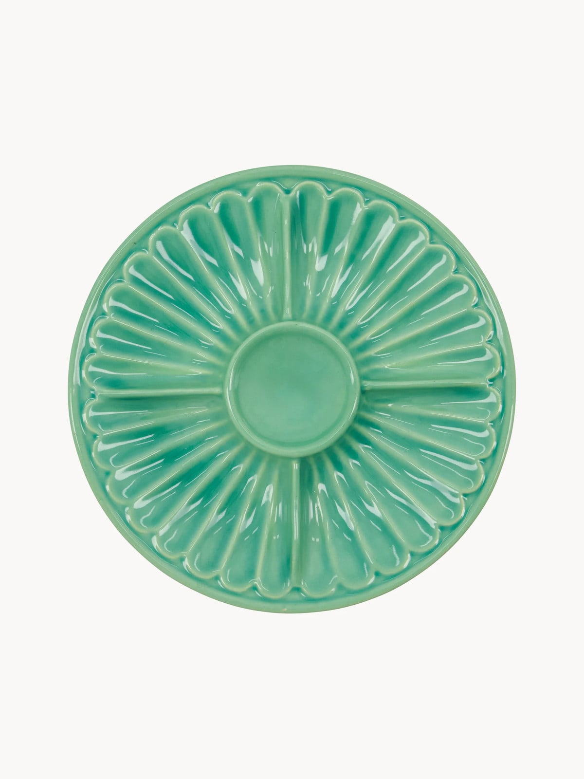 House Doctor serveerbord Diva rond keramiek groen 25 cm