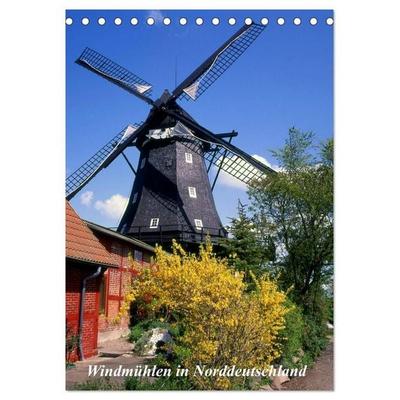Windmühlen in Norddeutschland (Tischkalender 2027 DIN A5 hoch), CALVENDO Monatskalender