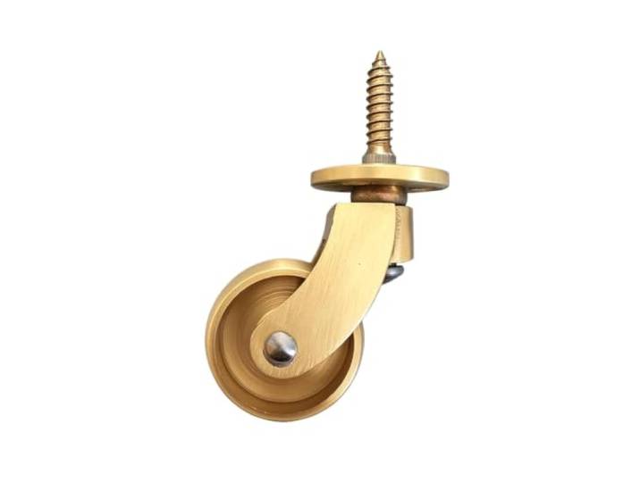 Massivem Messing Rad 4 Stück 1,25 Zoll massive Messingrollen Tisch, Stuhl, Sofa, Klavier, universelle Möbelrollen, 360° drehbare Rollen, Riemenscheiben(Type 4)