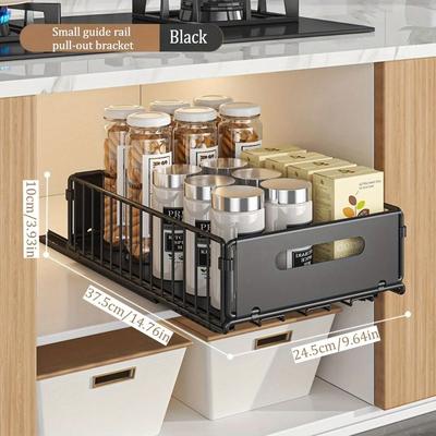 Inspired Finds Double Layer Drawer Basket Organizer For Bottles And Tall Items single Low Frame