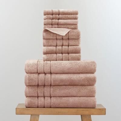 Cariloha Bath Towel Bundle with Bath Towel, Hand Towel and Washcloth   Turkish Cotton and Viscose Material Blend