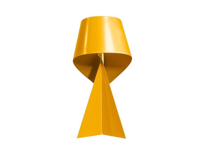 Lampe de table en métal - 35 cm - jaune soleil