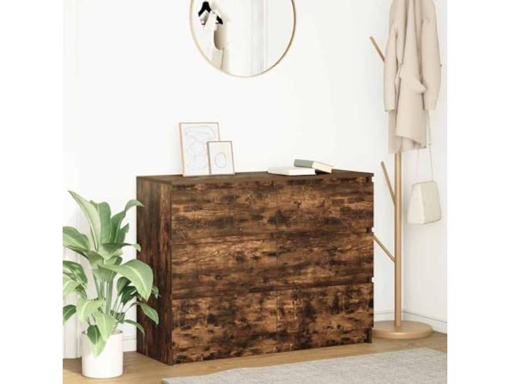 Jkghdrt Sideboard Räuchereiche 100x35x76 cm Holzwerkstoff Schrank Minimalistisches Design, robuste Holzwerkstoff-Konstruktion, glatte Oberfläche, vielseitig als Küchen- oder Badschrank