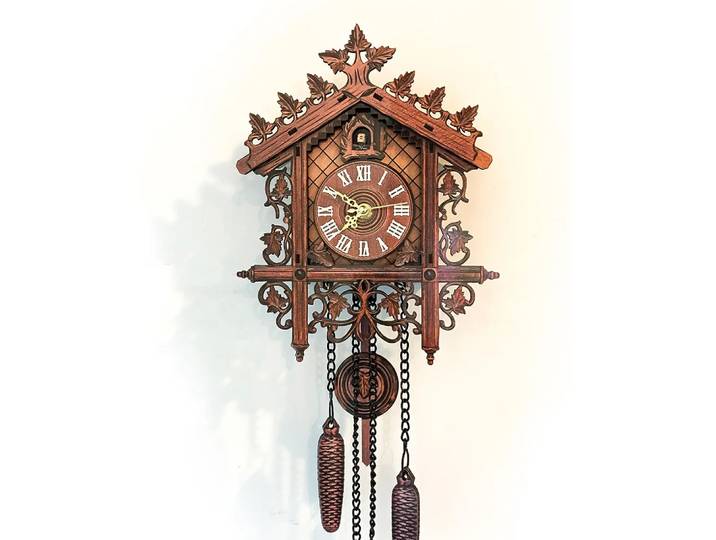 Grande horloge murale vintage 3D en bois, décoration intérieure, style shabby chic, silencieuse, horloge murale, décoration de ferme SC535