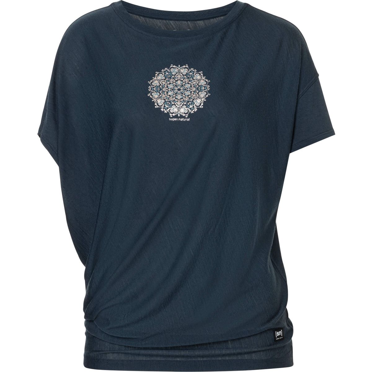 Super.Natural W Ornamental Loose Tee blueberry/tapioca gl/stormy weather (64K) XS SNWP0700464KXS