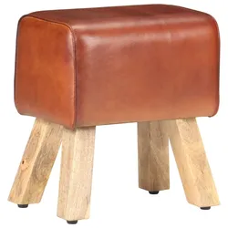 vidaXL Bank 38 cm Braun Echtleder