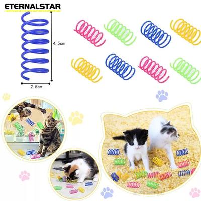 Inspire Select Colorful Interactive Cat Spring Toy Set Durable Plastic Coil Toys For Indoor Cats, Hunting, Chasing & Exercise random Color 200 Pcs
